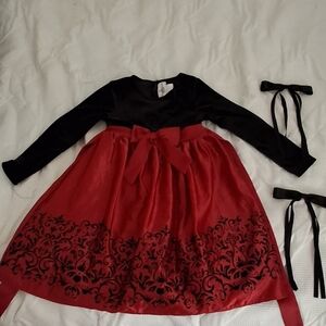 Rare Editions Black and Red Formal Dress for Kids